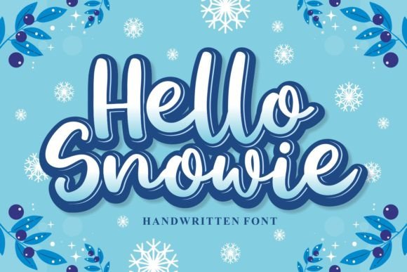 Hello Snowie: A Handwritten Font for Digital Elegance