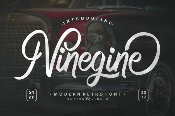 Ninegine: A Modern Script Font for Web Design